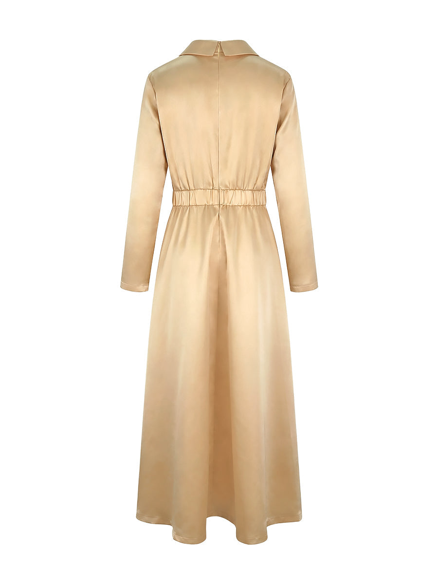 Gold A-Line Maxi Dress
