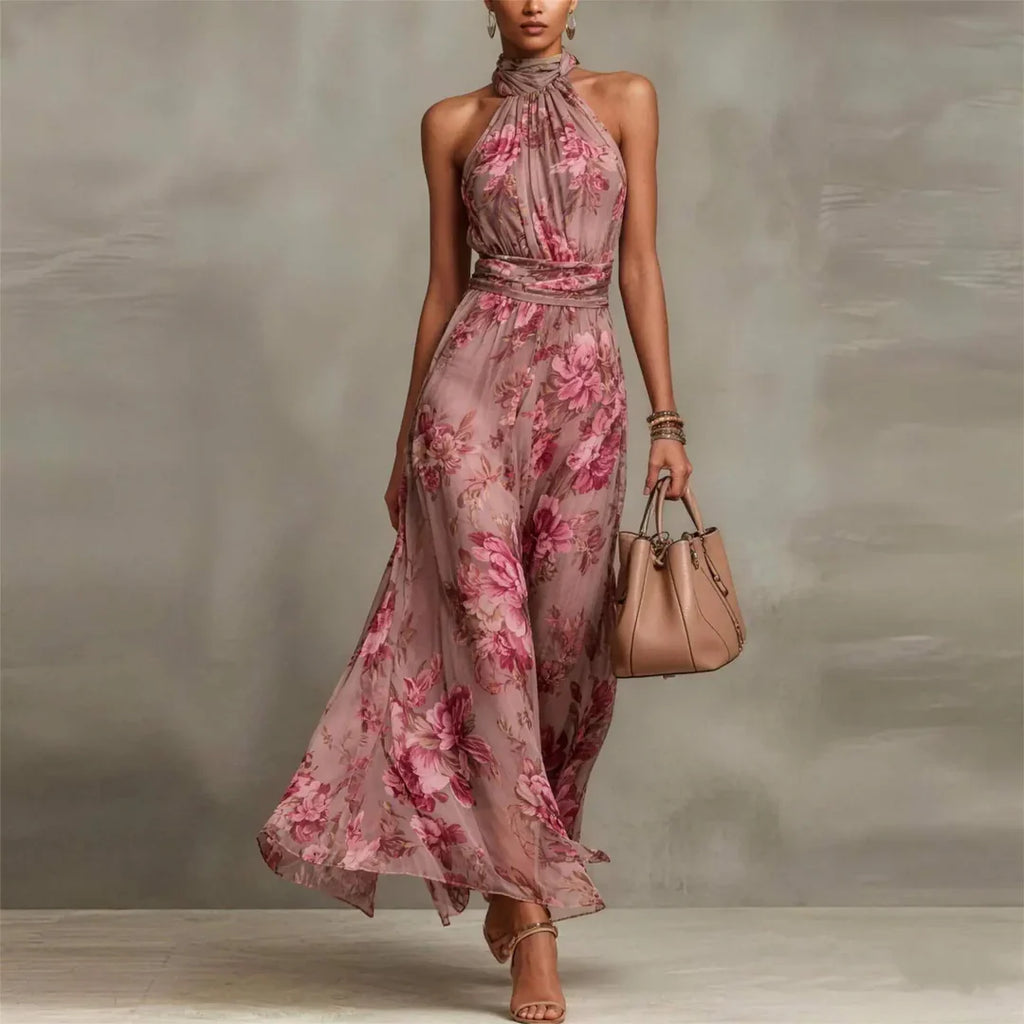 Floral Flattering Wedding Guest Maxi Dress