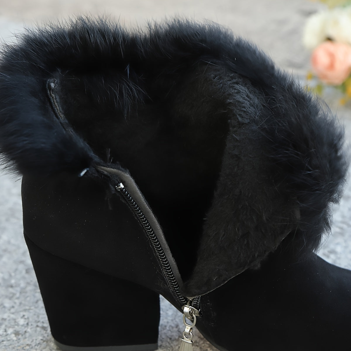 warm block-heel ankle Boots