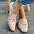 Pink Patent Double-Strap Loafers, front view