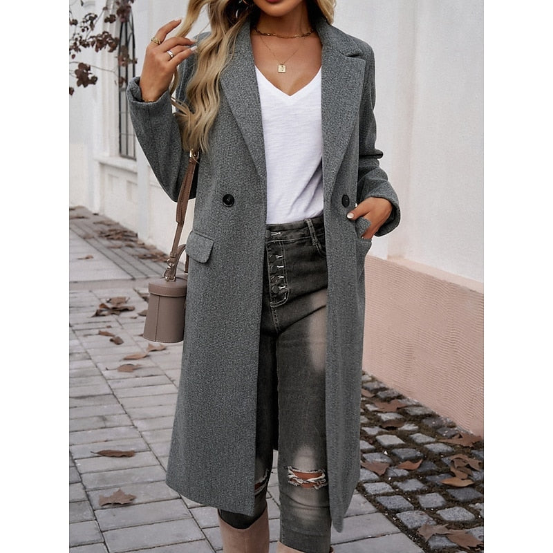 Dark Gray Longline Coat