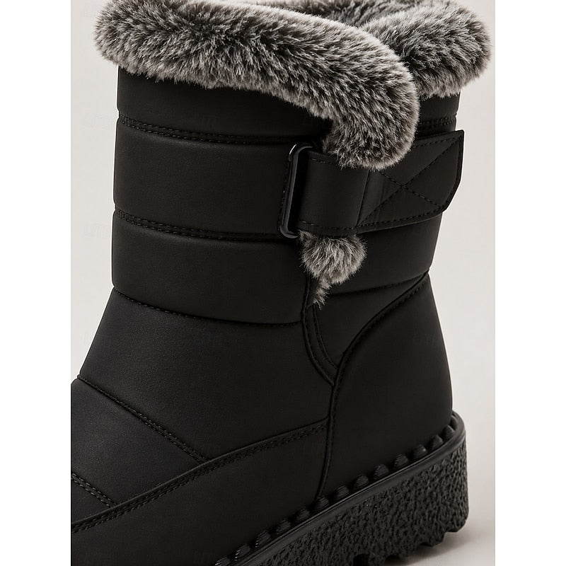 fur-trimmed winter snow Boots