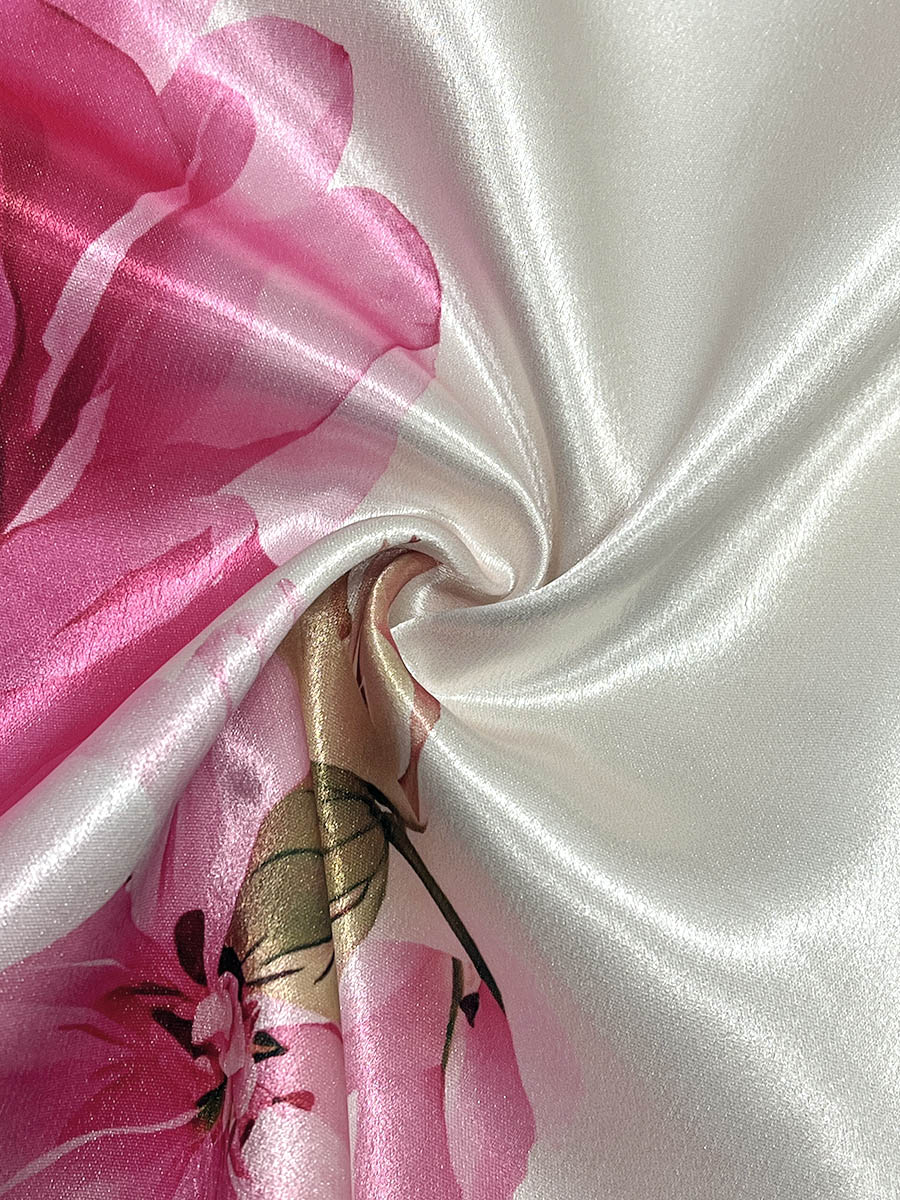 Pink Floral Print Maxi Dress