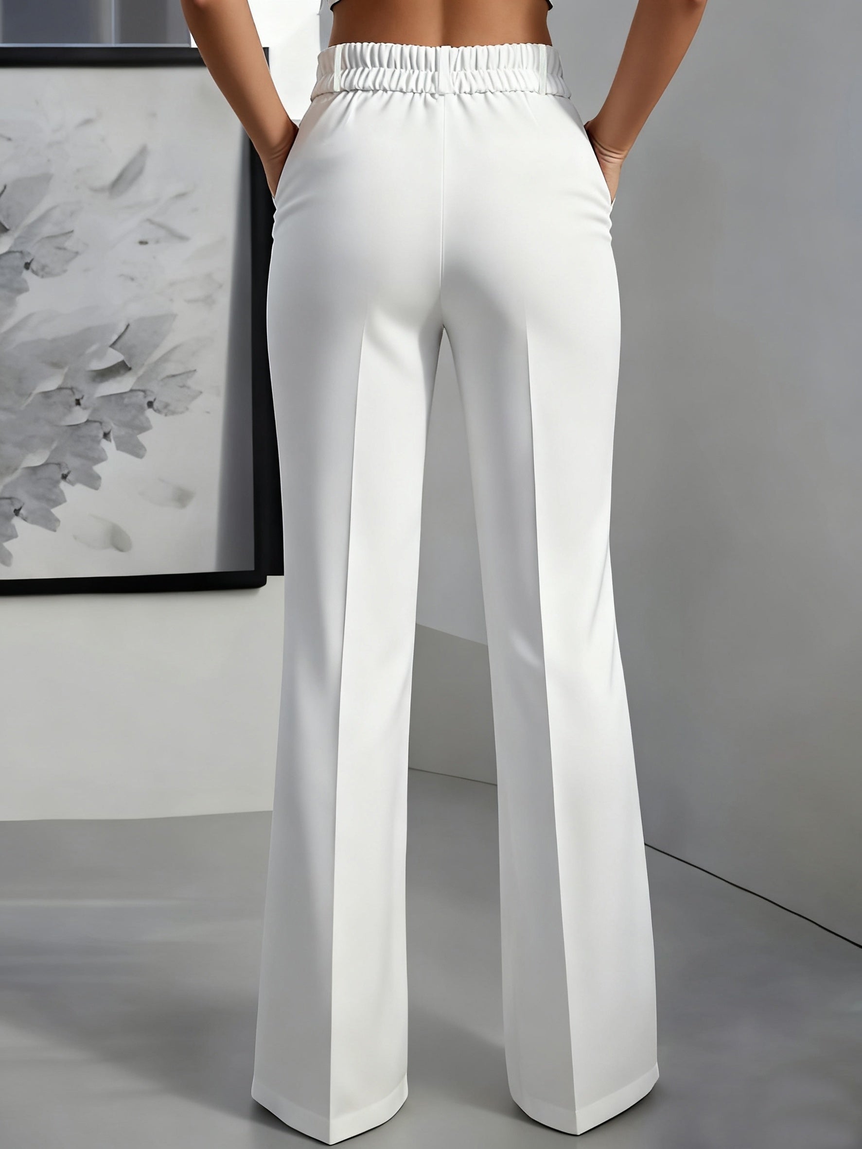 Black tailored wide-leg Pants