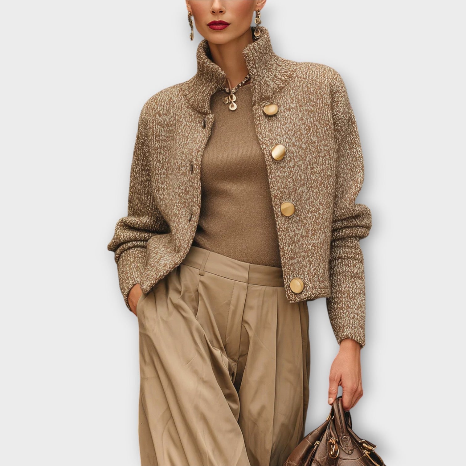 Textured Knit Jacket, front view