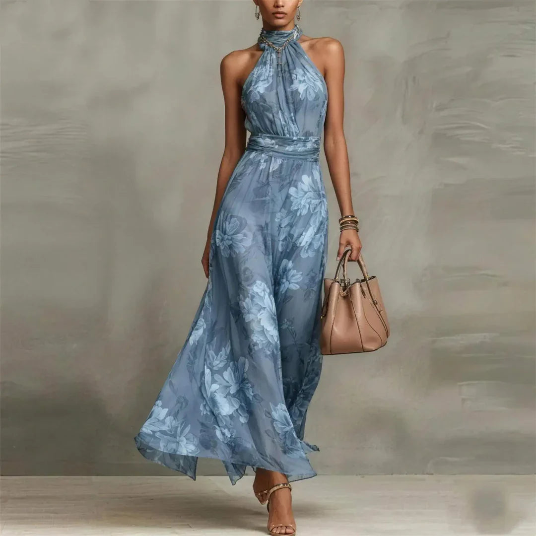 Floral Flattering Wedding Guest Maxi Dress