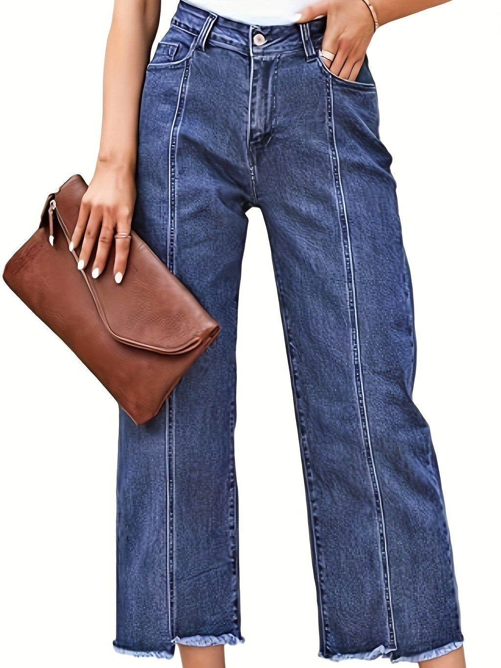Cropped Straight-Leg Jeans