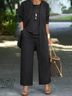 Sandra | Women's Elegant Open-Front 3-Piece Set