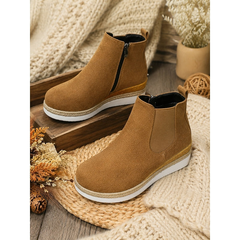 Black wedge ankle Boots