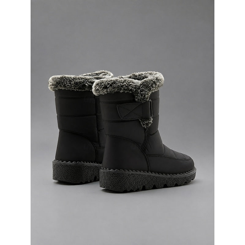 fur-trimmed winter snow Boots