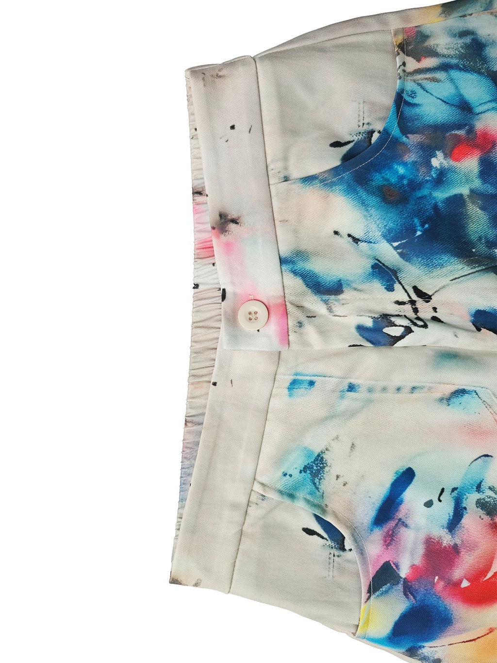 Light Grey Graffiti Print Wide-Leg High-Waisted Jeans