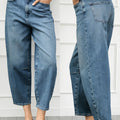 Blue Relaxed Barrel Jeans