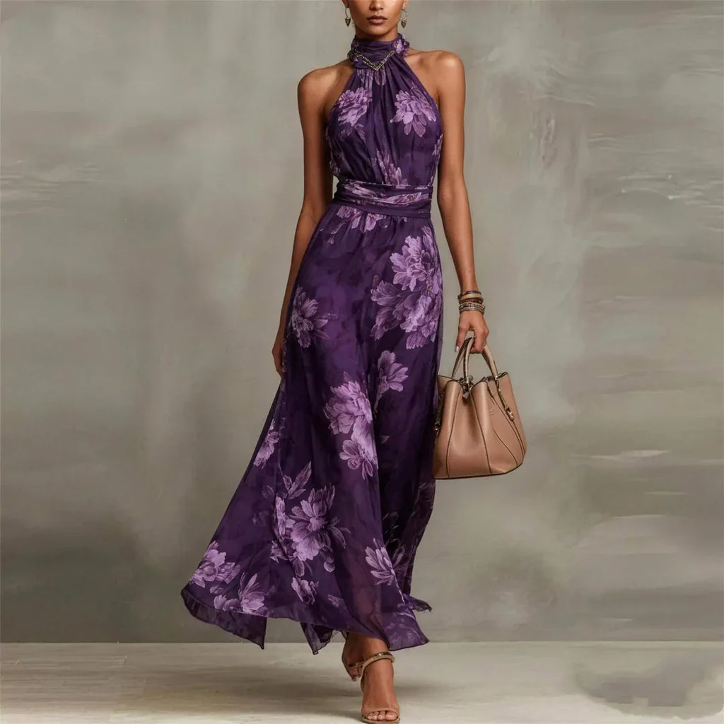 Floral Flattering Wedding Guest Maxi Dress