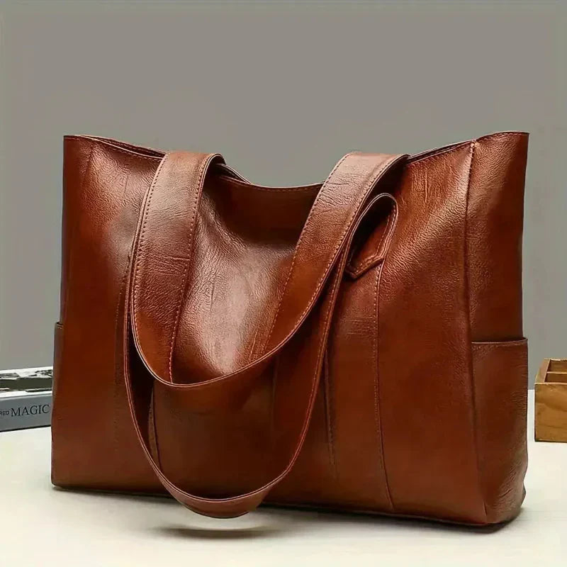 Black Zip-Closure Tote Bag