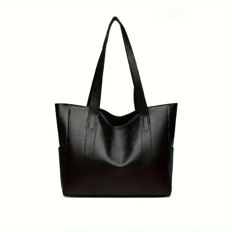 Black Zip-Closure Tote Bag