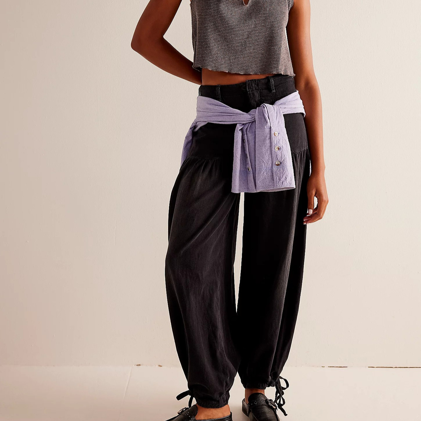 Wide-Leg Cropped-Ankle Jeans