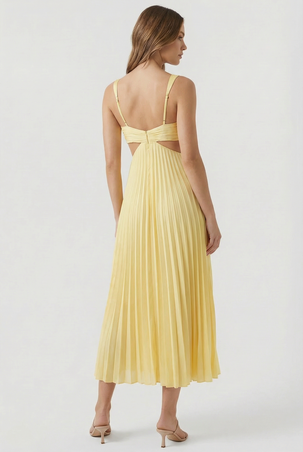 Women's Elegant Pleated Maxi Dress