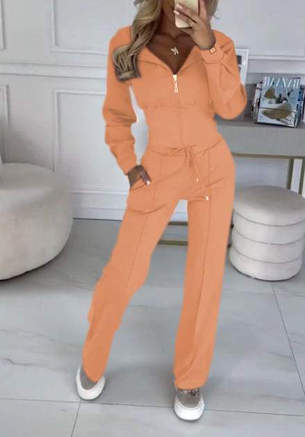 Casual hooded co-ord set, front view