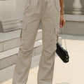 Khaki Drawstring Cargo Pants