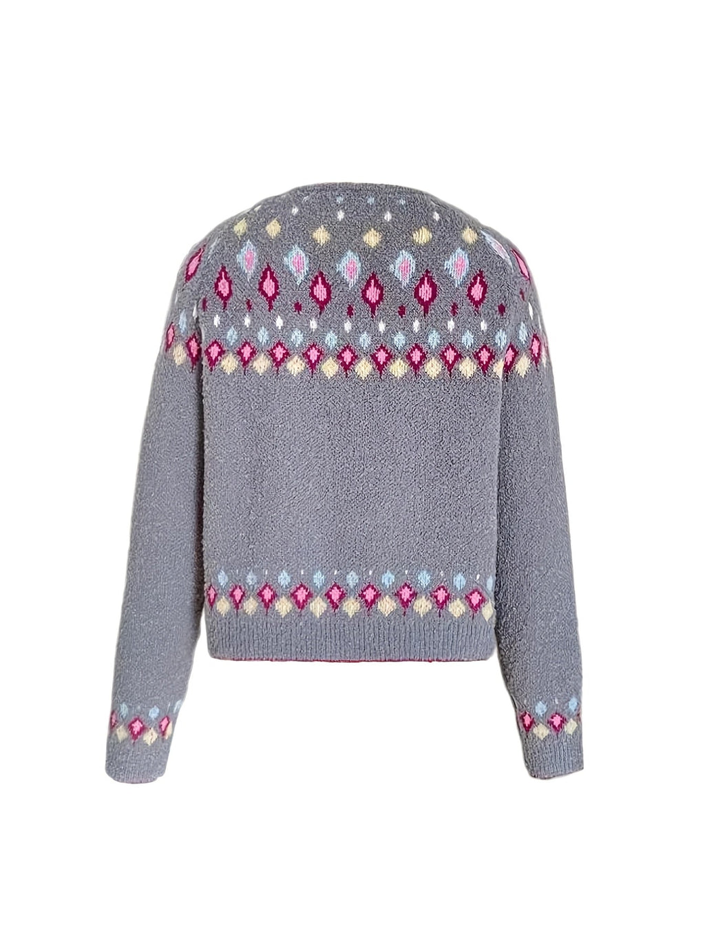 Green Nordic patterned cardigan