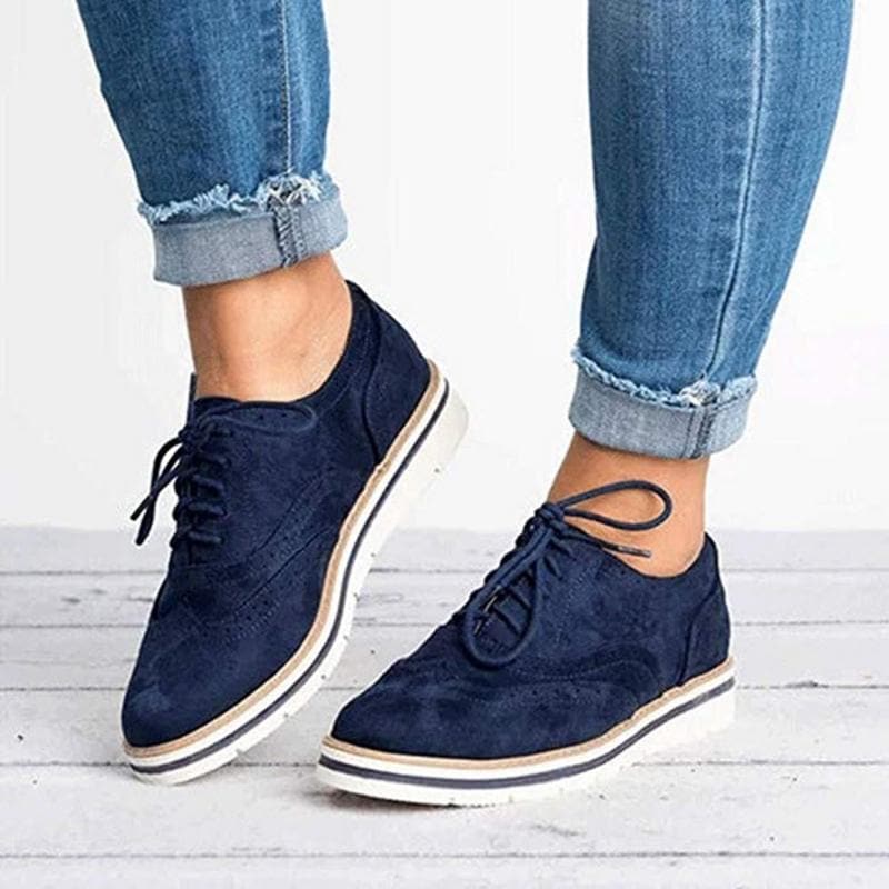 Blue Suede Derby Loafers