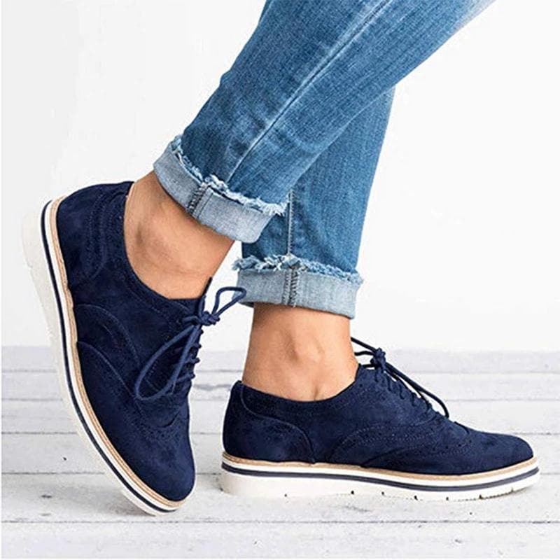 Blue Suede Derby Loafers
