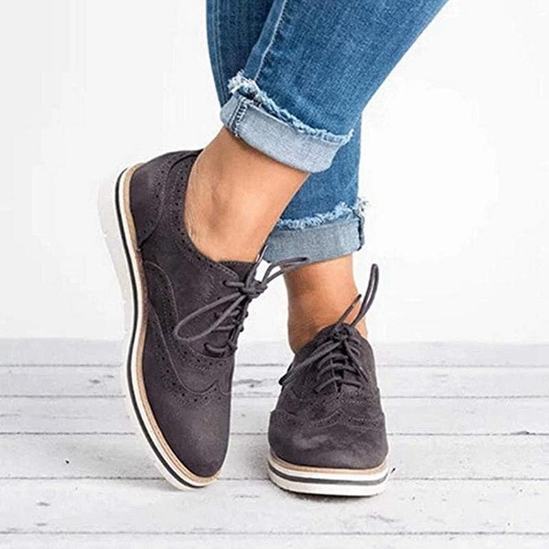 Gray Suede Derby Loafers