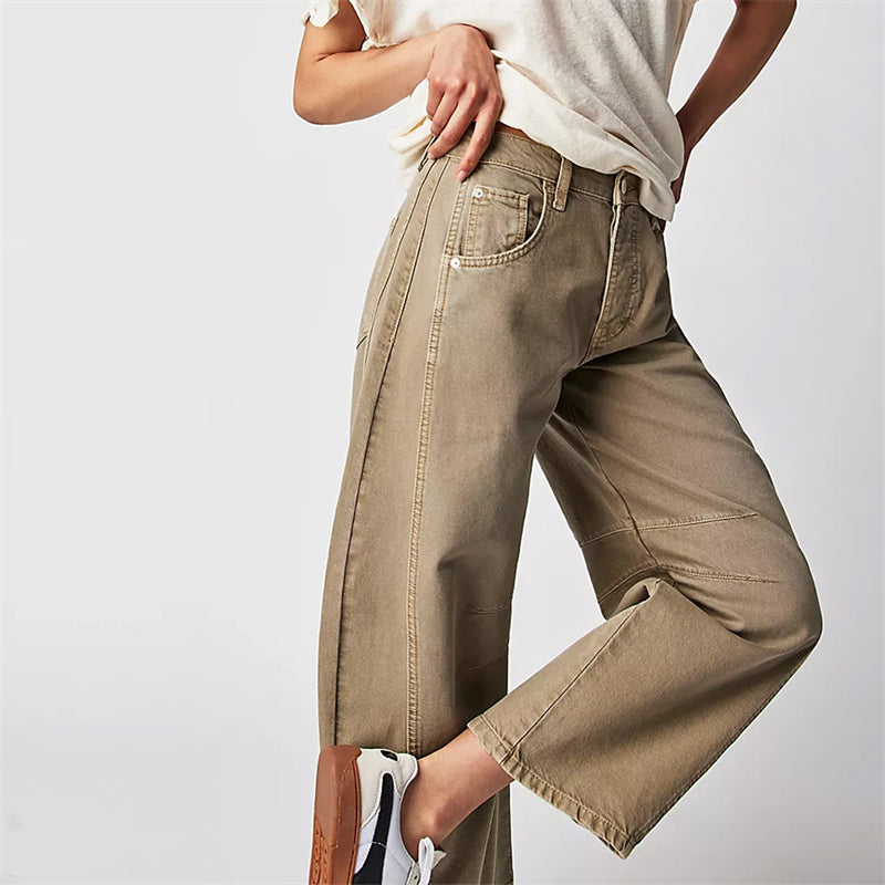 High-Waist Barrel Leg Jeans
