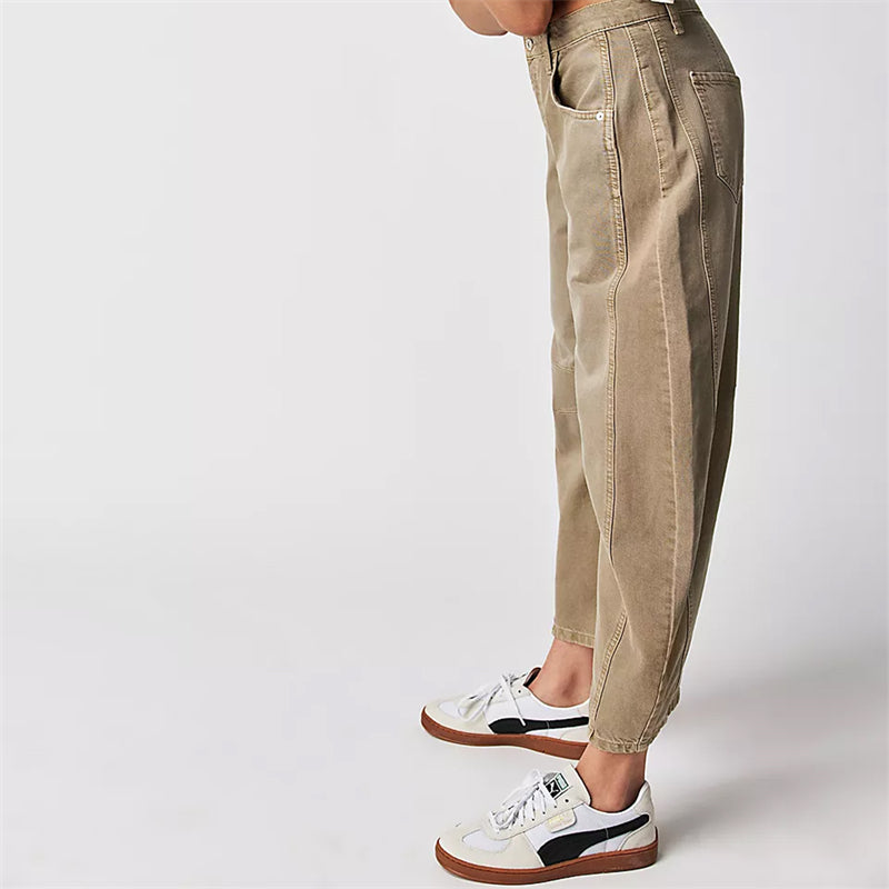 High-Waist Barrel Leg Jeans