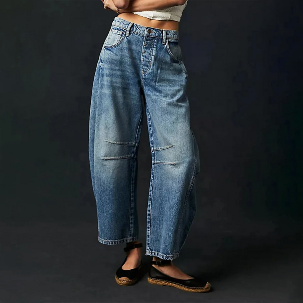 High-Waist Barrel Leg Jeans