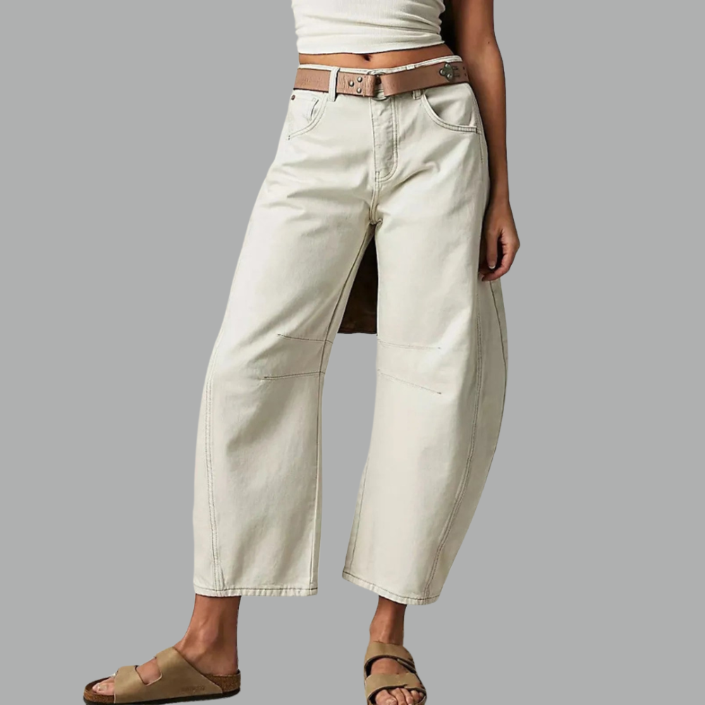 High-Waist Barrel Leg Jeans
