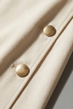 Shift Work Sleeveless Button Detail Midi Dress