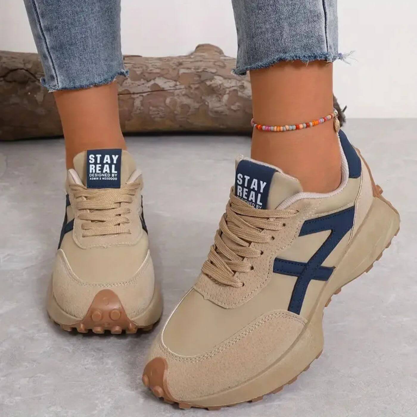 Beige orthopedic support Sneakers