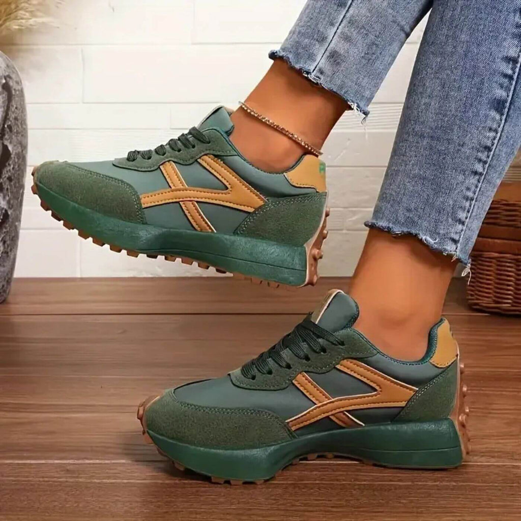Green orthopedic support Sneakers, front view