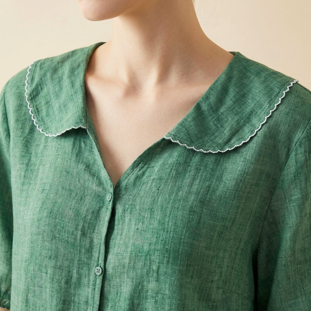 Clara Cotton-Linen Summer Blouse