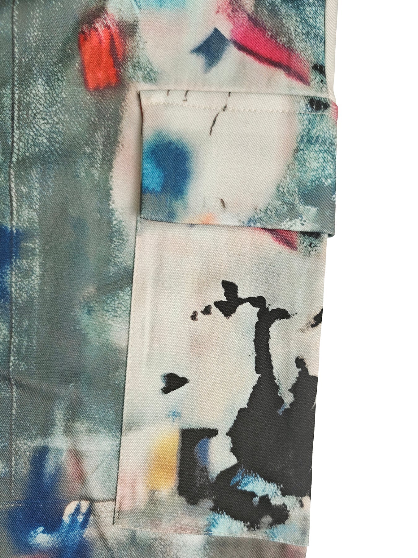 Light Grey Graffiti Print Wide-Leg High-Waisted Jeans