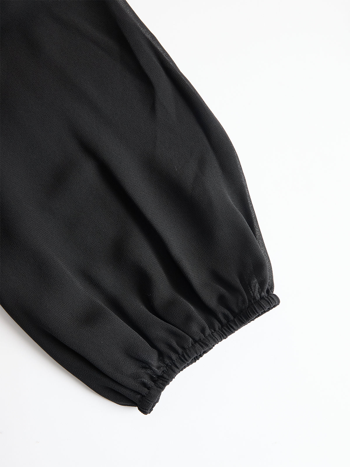 High-Neck Puff Sleeve Jumpsuit