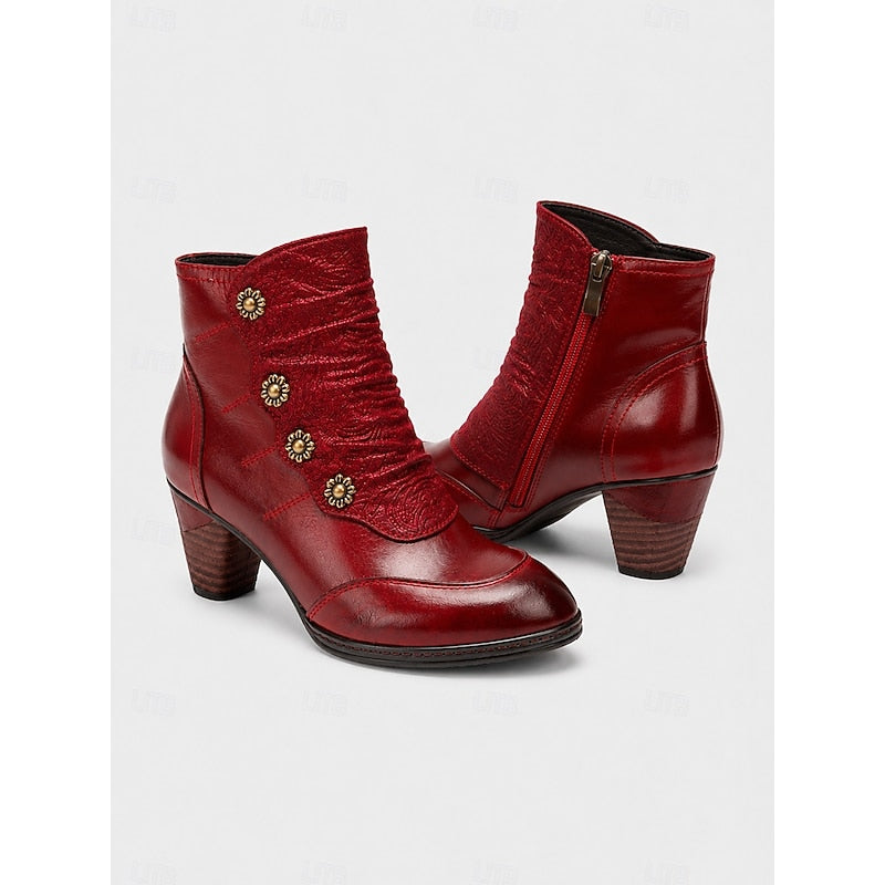 Wine heeled Boots