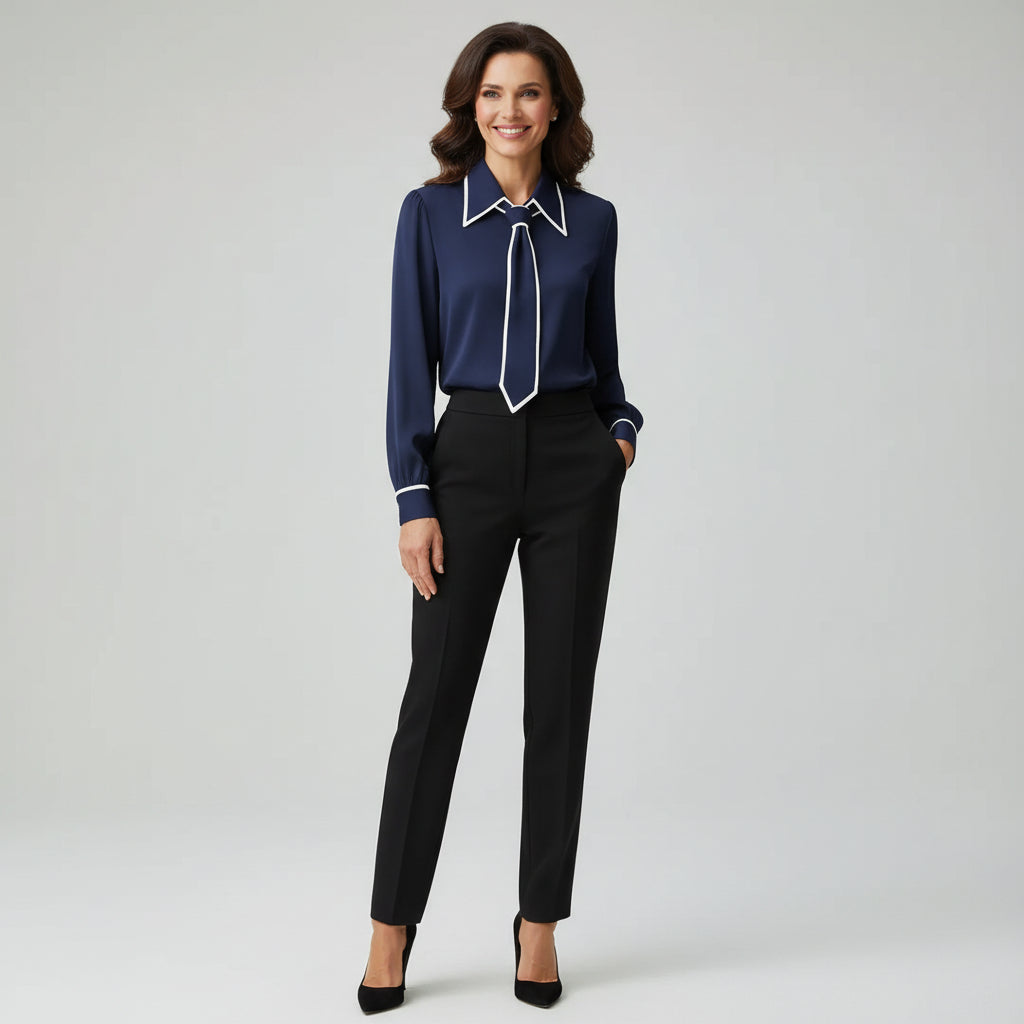 Seraphine - Women’s Chic Tie-Neck Blouse