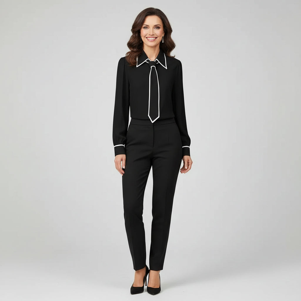 Seraphine - Women’s Chic Tie-Neck Blouse