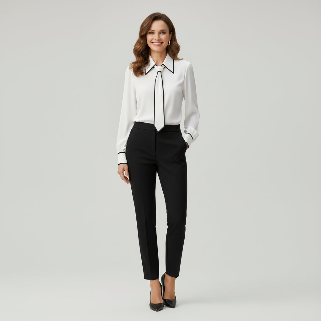 Seraphine - Women’s Chic Tie-Neck Blouse