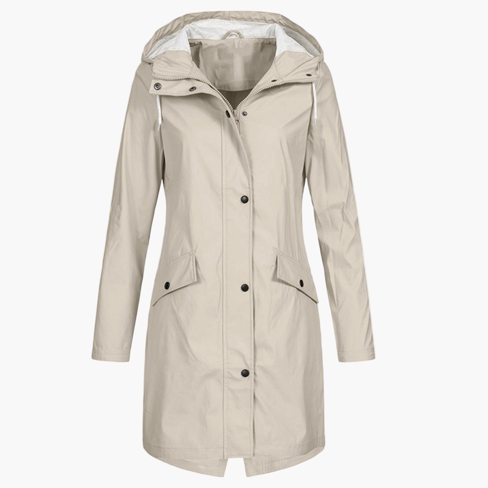 Navy Blue Hooded Raincoat