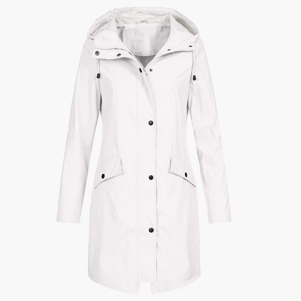 Navy Blue Hooded Raincoat