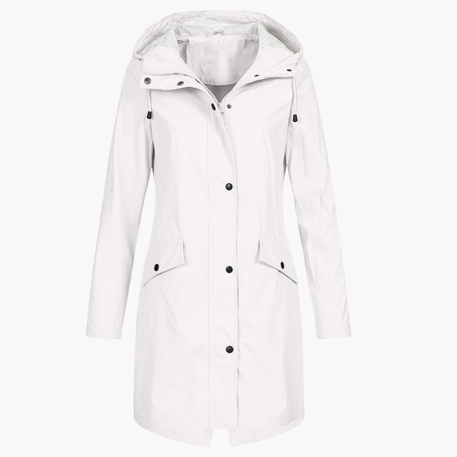 Navy Blue Hooded Raincoat