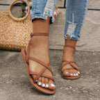 Layla | Criss-Cross Flat Sandals