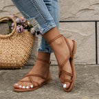 Layla | Criss-Cross Flat Sandals