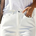Ivory White Slim-Fit Skinny Jeans