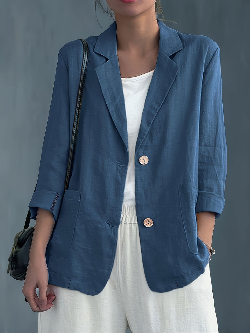Blue Classic Linen Blazer