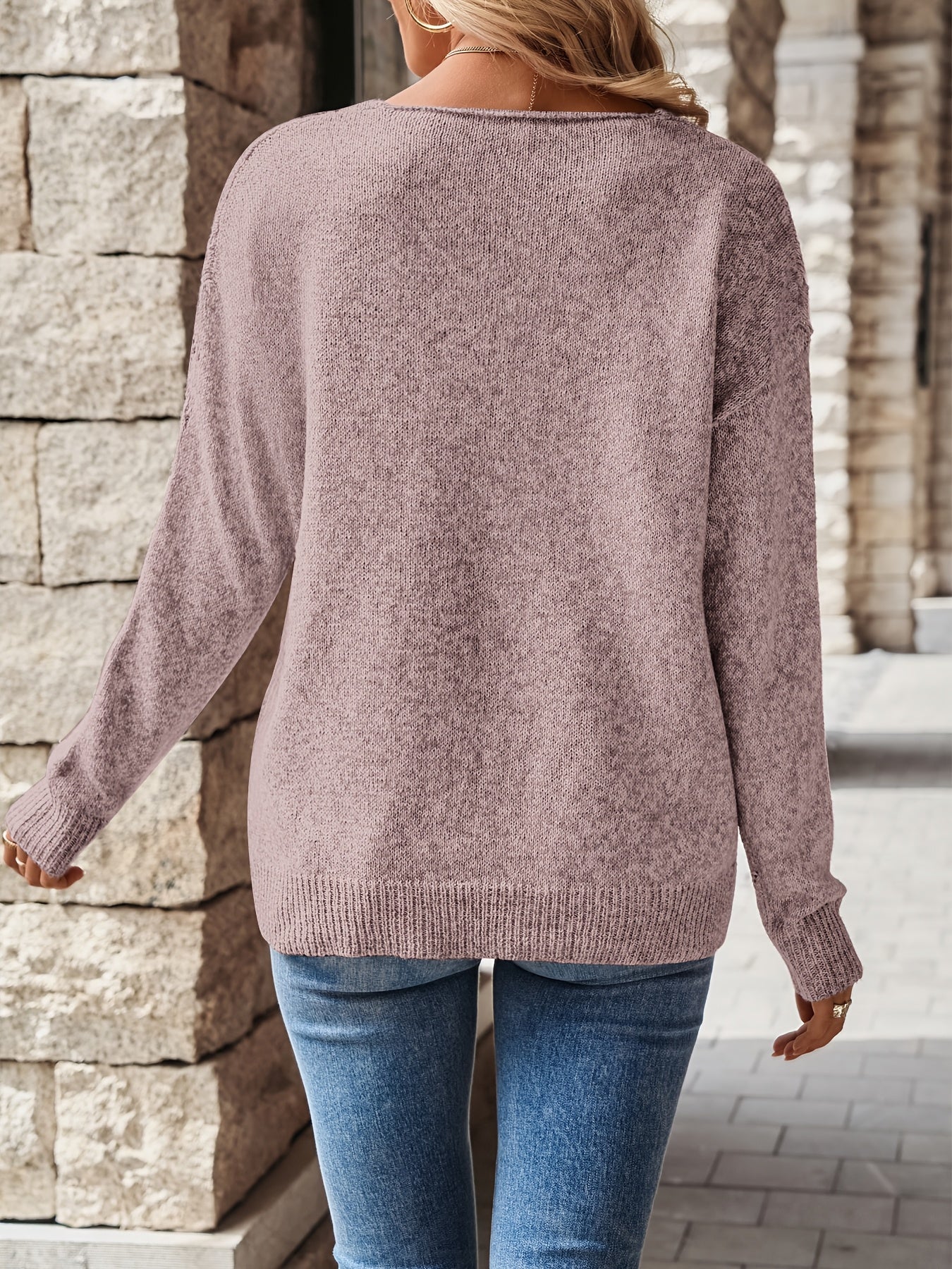 Navy V-neck Sweater