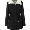 Black Hooded Coat, front view